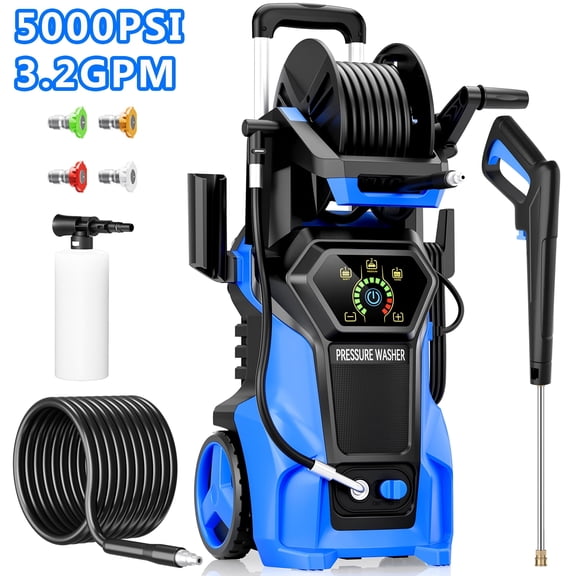 Fenbeli    3.2 GPM Washer Cleaner with Foam Cannon, 4 Spray Nozzles for Home, Car and Outdoor Cleaning