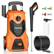 Fenbeli 3800 PSI Electric Pressure Washer, 2.6 GPM Power Washer Electric Powered with Foam Cannon, 4 Quick-Connect Nozzles, Portable Electric Power Washer for Car, Patio, Home Cleaning
