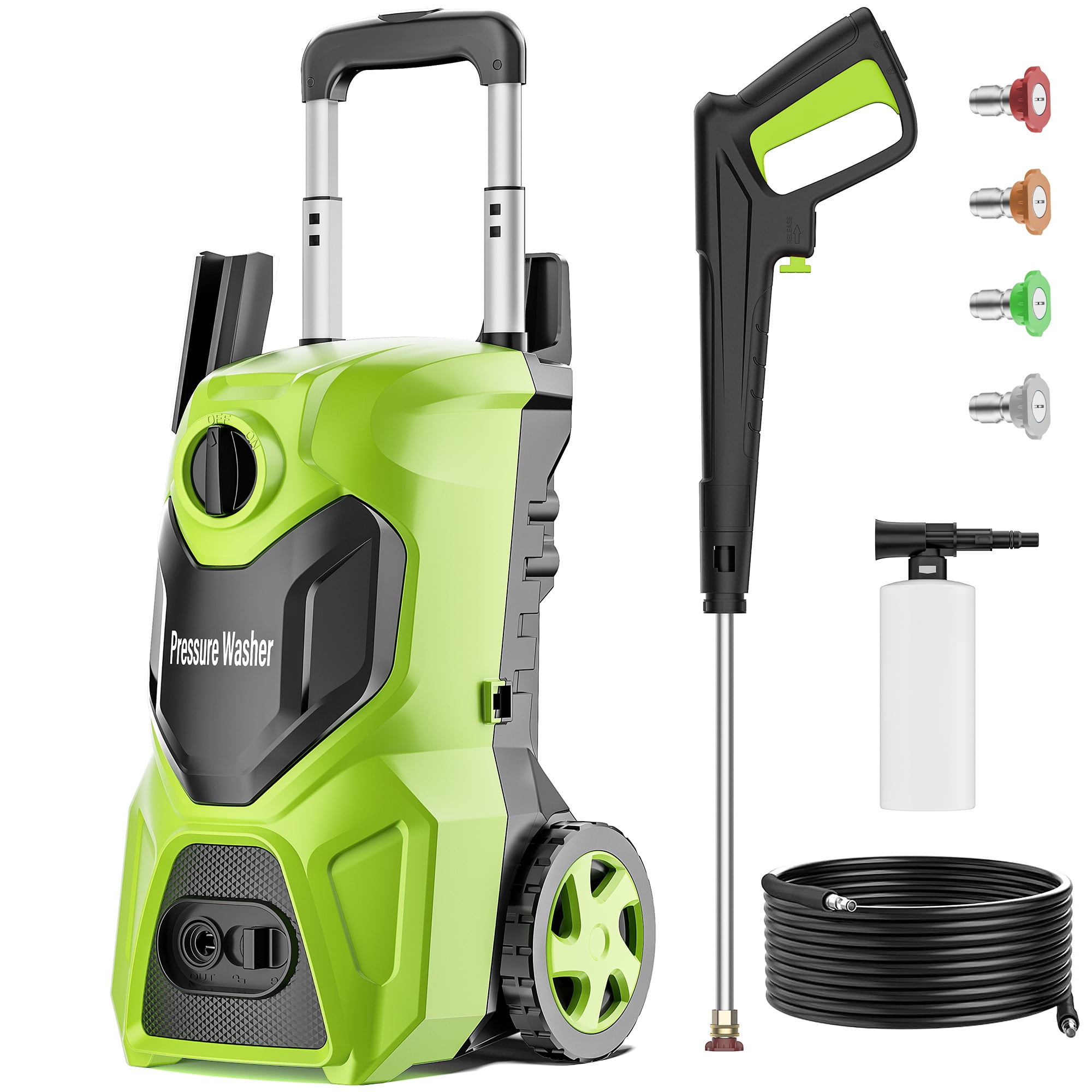 SUGIFT Electric Pressure Washer, 4800PSI Max 2.8 GPM for Car/Driveway/Patio/Pool Clean, Touch Screen