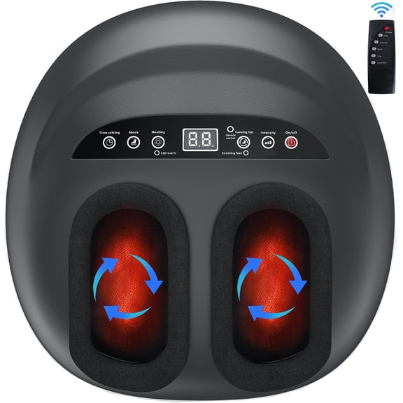 Furnibear Shiatsu Foot Massager Machine with Heat, Rolling, Deep Kneading, Shiatsu Foot Massager,Birthday Christmas Gifts for Mom Dad Women Men