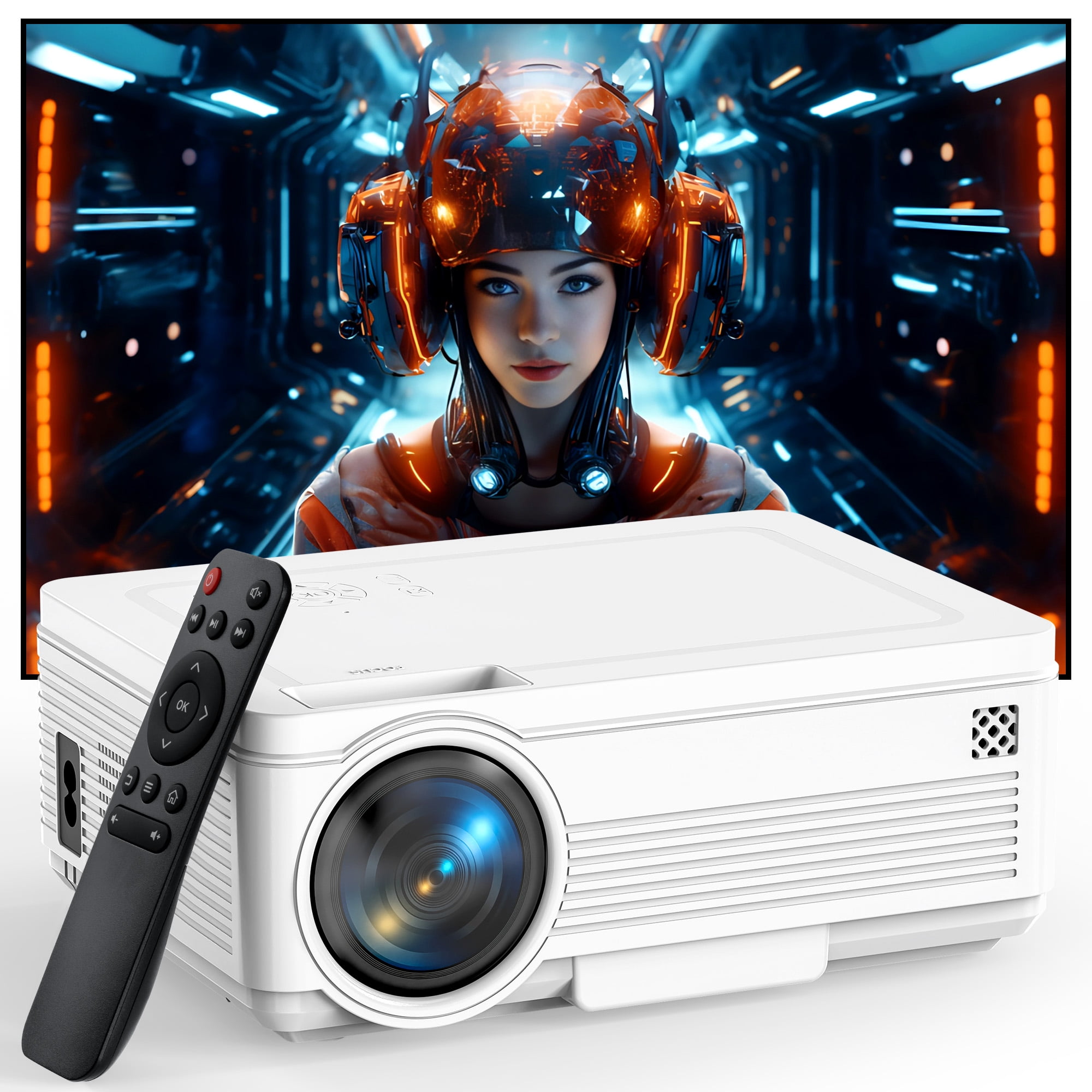 FATORK 5G WiFi Mini Projector, DLP Portable, 1080P HD
