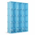 Simple Stackable Shelves Fenbeli Modular Baby Wardrobe with 13 Cubes and Hanging Rod and Shelves ...