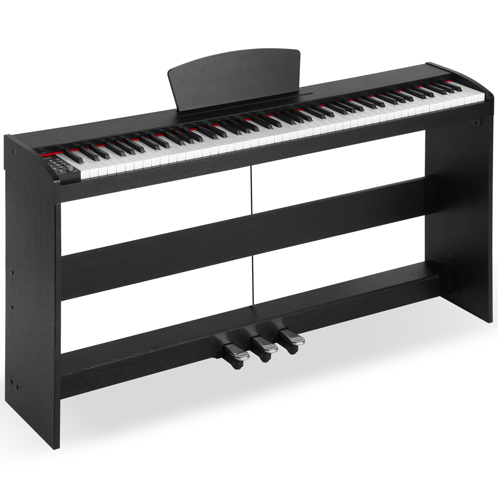 Fenbeli 88-Key Weighted Hammer Action Digital Piano with Speakers Furniture Stand and Triple Pedals  Support Bluetooth,MIDI USB,Black