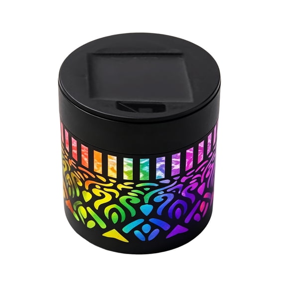 Fence Accent Solar Mandala Projection Lamp Seven Color Auto Switch Waterproof Metal Lighting