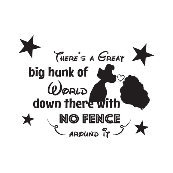 No Fence Around It There'S Big Hunk Of World Down Quote Wall Design Wall Art Sticker Designs Vinyl Stickers For Home House Walls Rooms Windows Bedroom Decoration Size (28x28 inch)