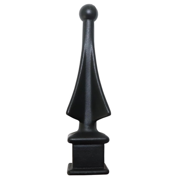 Fence Finials Easy-Tap Installation, High-Impact Polypropylene Four-Sided Spire Black Decorative Fence Toppers - 1/2" - 100ct