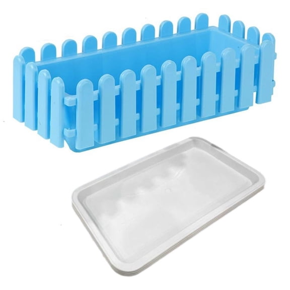 Fence Flower Container Rectangular for Potted Plant Hollow Planter Box Courtyard Accessories Accessories
