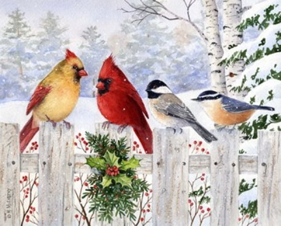 Fence Friends Canvas Art - Maureen Mccarthy (20 x 16)