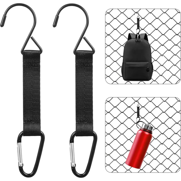 Fence Hooks for Bat Bags and Water Bottle, Hanging Buckles, Fence Clips for Backpacks, Metal Hanging Hooks for Baseball Tennis Softball Football Bag Outdoor Sports