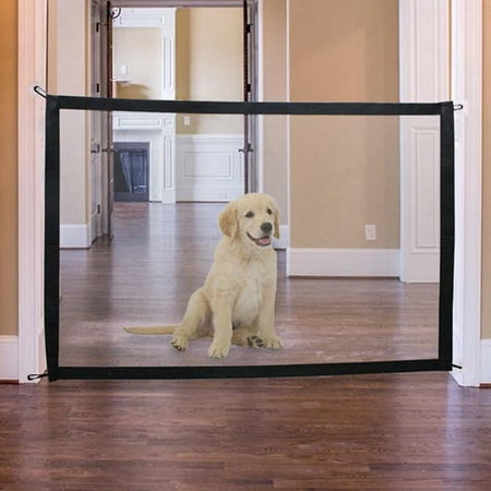 Gazechimp Pet Cat Mesh Nylon Fence for Dogs & Cat,Netting for Indoor Stair Window Kitchen Isolate Enclosure,Mesh Door Fence for Pets 70.87x28.3 inch,Black