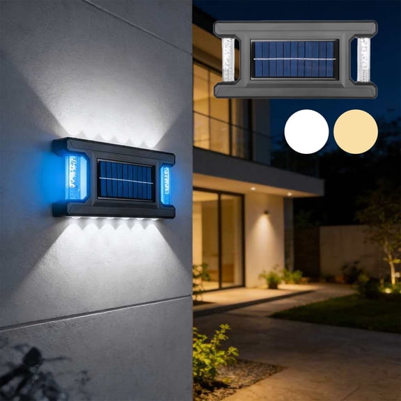 Fence Lights Solar Motion Lights Outdoor, Ultra Bright Solar Fence Lights With Motion Sensor, Solar Patio Lights Outdoor Waterproof,Multi-Angle Lighting, Wall Lights For Deck Patio Fence Garage Door