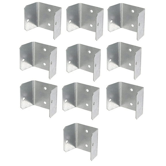 Fence Panel Clips Trellis U Clip Bracket for Timber Posts, Secure Fence or RefixPanel Galvanised Fencing Clips 32mm,10 x Anti Rattling Fence Panels,Silver