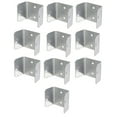 thumbnail image 1 of Fence Panel Clips Trellis U Clip Bracket for Timber Posts, Secure Fence or RefixPanel Galvanised Fencing Clips 35mm,10 x Anti Rattling Fence Panels,Silver, 1 of 1