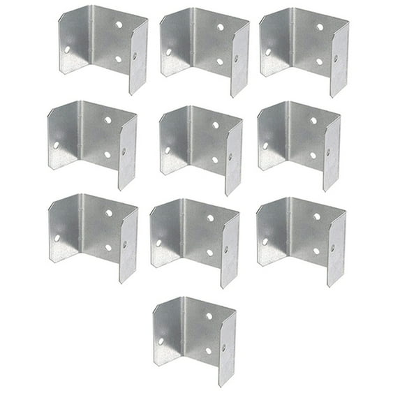 Fence Panel Clips Trellis U Clip Bracket for Timber Posts, Secure Fence or RefixPanel Galvanised Fencing Clips 35mm,10 x Anti Rattling Fence Panels,Silver