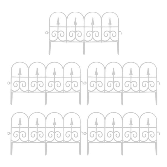 Fence Panel Garden Bed Border Folding Strong Tall Black White Decorative Stakes Pvc Wire Outdoor Lawn Dog Plastic Barrier