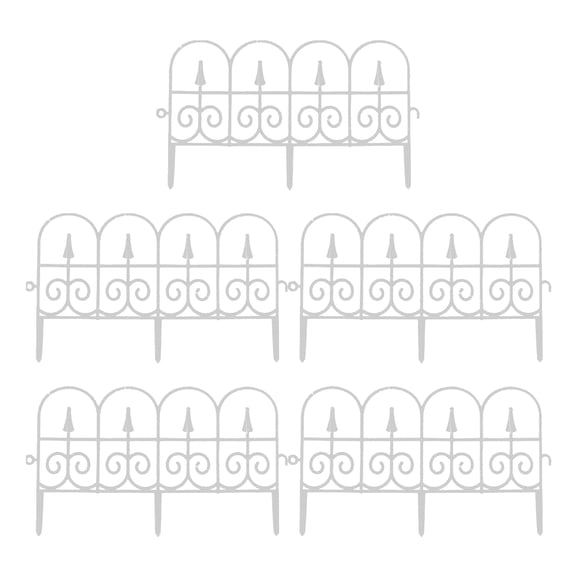 Fence Panel Garden Bed Border Folding Strong Tall Black White Decorative Stakes Pvc Wire Outdoor Lawn Dog Plastic Barrier