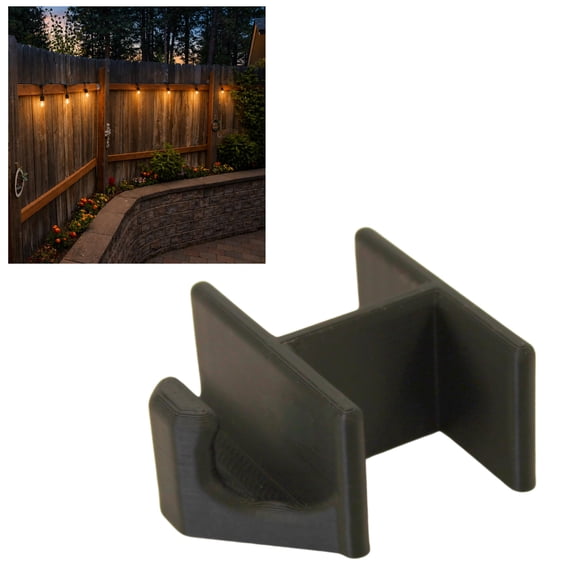 Fence Patio Light Clips – No Tools, No Screws, No Adhesive – Slides Between Pickets, Holds String Lights on Wood Fence – PETG Weather-Resistant – Use on Rail Side or Front – 25 Pack