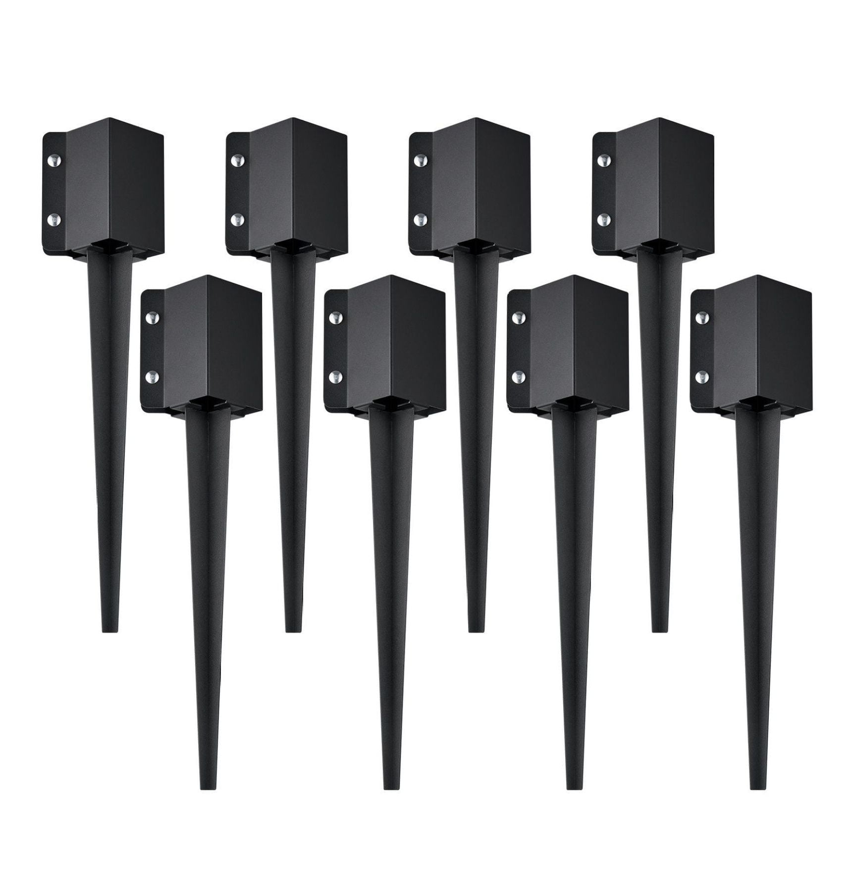 Fence Post Anchor Ground Spike, 8 Pack 24 x 4 x 4 Inches Outer Diameter ...