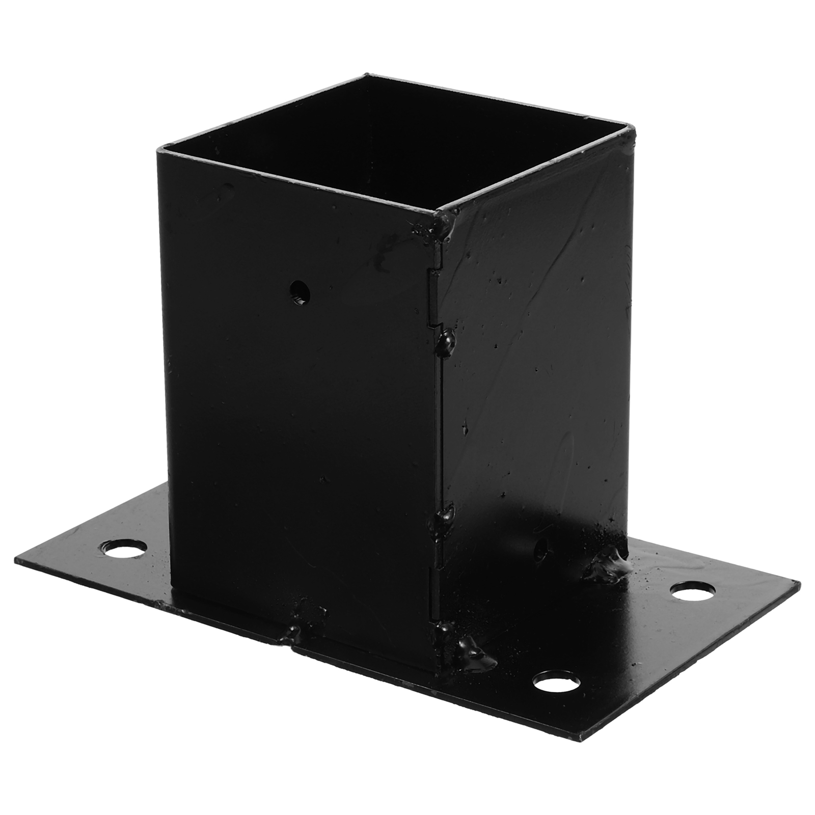 Fence Post Base Protector Heavy Duty Mailbox Anchor Bracket Metal Deck