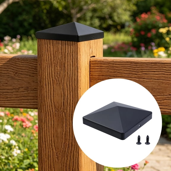 Fence Post Cap Protector, UV Resistant Plastic Decorative Cover for 4x4 Wooden Posts