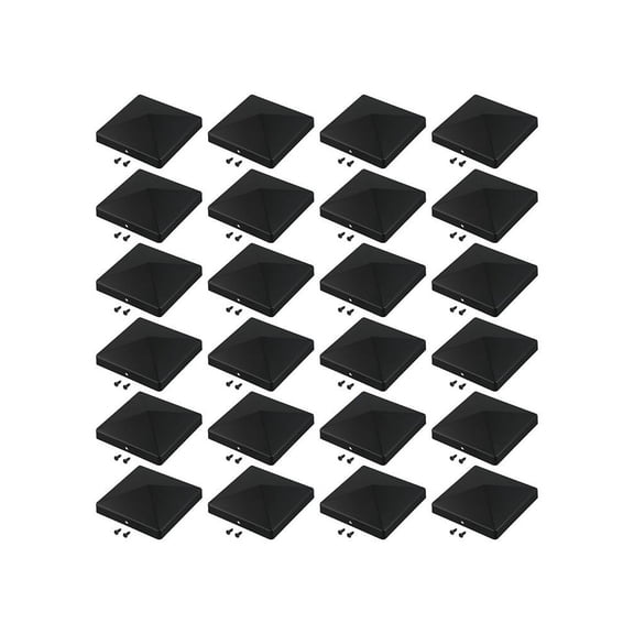 Fence Post Cap With Pre-Drilled Holes Black Plastic Pyramid For 4x4 Inches Posts Outdoor Post Cap Protection Garden Supplies