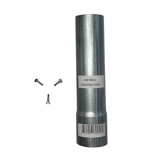 Metrics Construction Fence Post Extender 2-3/8 Inches, Length (Rise) 18 inches, Color Silver