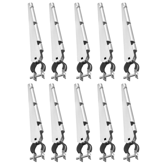 Fence Post Extenders 10-Pack 14.8" Height, Bracket, Heavy-Duty Steel, Tool-Free Mounting, Hook Rings, for Chain Link Fence Privacy