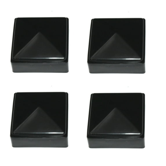 Fence Post Plastic BLACK Caps 2 x 2 BLACK (4 Pack)