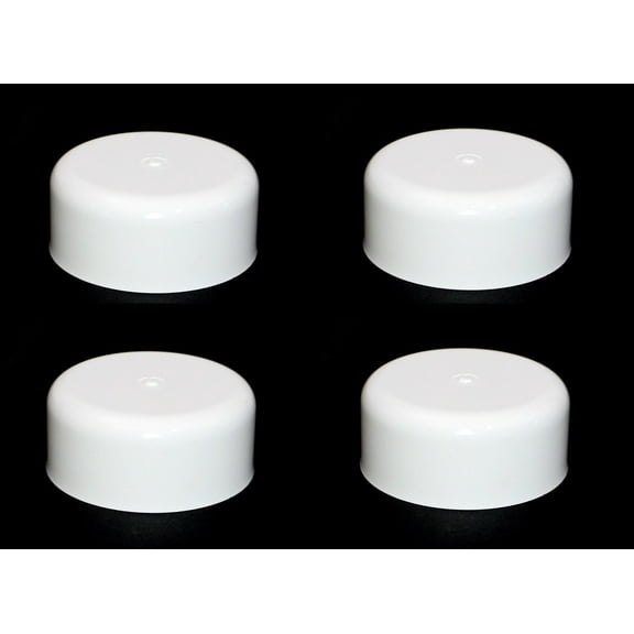 Fence Post Plastic Caps Black or White Round Plastic Caps fit 3.5 (3 1/2) Pressure Treated Wood Made In USA (4 Pack White)