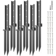 Fence Post Repair Kit,Heavy Duty Steel Fence Post Repair Stakes for