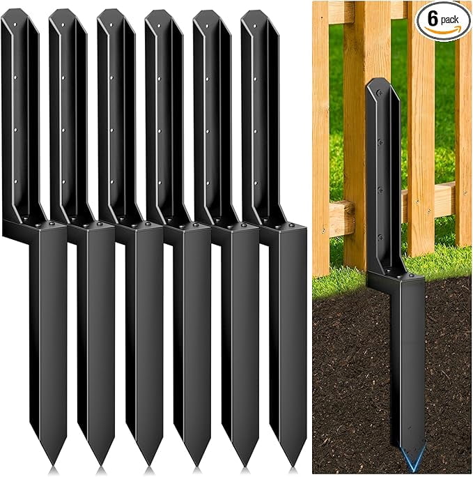 Fence Post Repair Kit - Quick Fix Broken/Leaning 4x4/6x6 Wood Posts ...