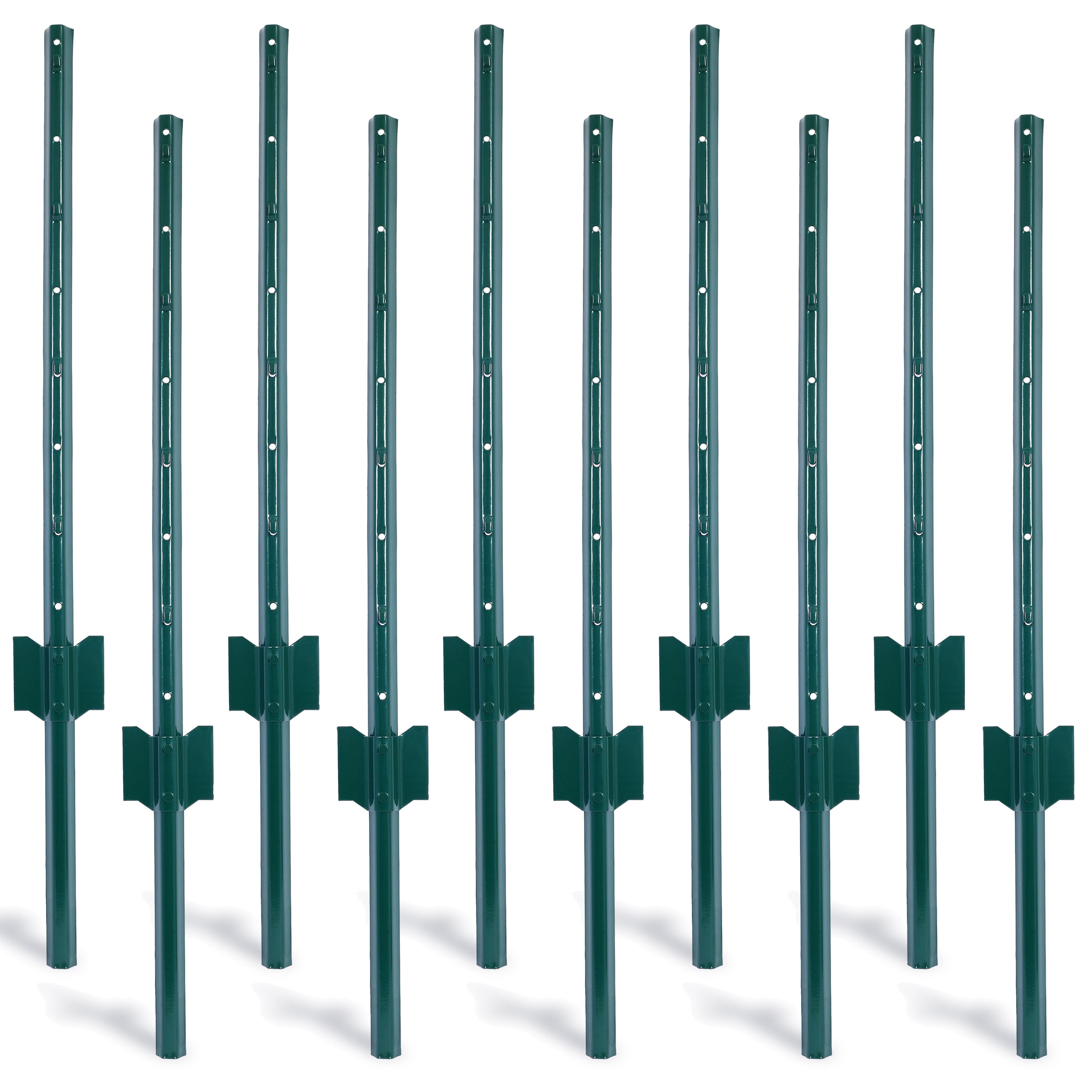 Fence Posts 3Feet - 10Pack, Heavy Duty Metal Fence Post with U-Channel ...