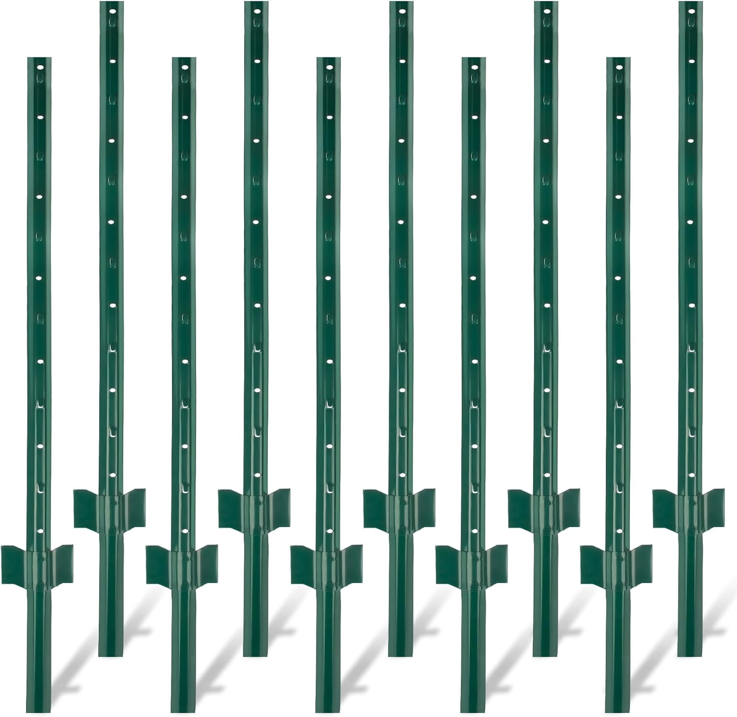 Fence Posts 4Feet - 10Pack, Heavy Duty Metal Fence Post with U-Channel ...