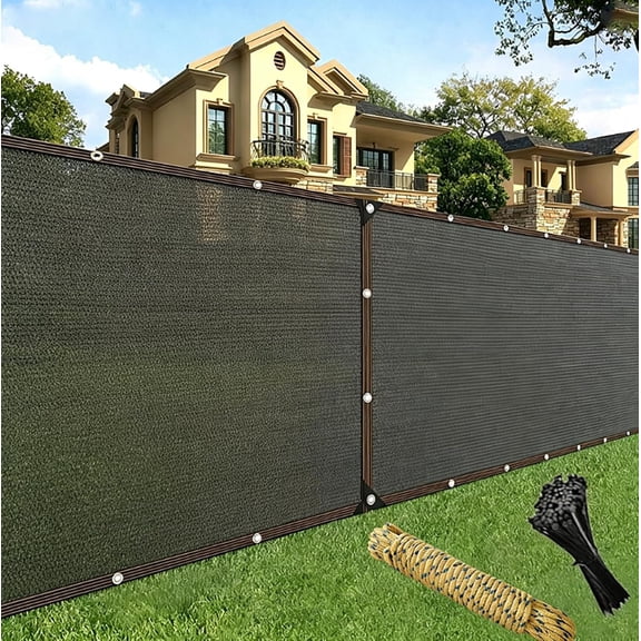 Fence Privacy Screen 3ftx25ft Shade Cloth Cover Mesh Fencing Mesh Shade Net Cover for Balcony Outdoor Deck Backyard Porch Plant, Black