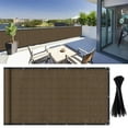 thumbnail image 1 of Fence Privacy Screen Balcony X16.4ft Patio Privacy Screen Sun Shade Cloth Shade Fabric Outdoor Mesh Panels Apartments Railing Cover UV Protection for Backyard Garden Porch Deck Patio Decor, 1 of 9