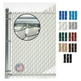 thumbnail image 1 of Fence Source Double-Double Bottom Locking Privacy Fence Slat (9 Colors) Double Wall Reinforced with Two Legs Inside - a 6’ high Chain Fence (Slat Lenth 68.5", White), 1 of 6