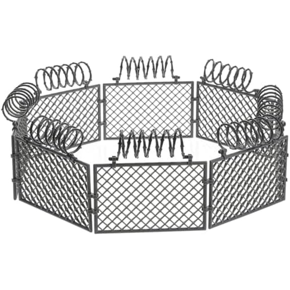 Fence Toys Set for Kids - DIY Assembly, Grey Abs Material, 3.70x2.44x0.11 Inches, Enhance Creativity and Imagination, Perfect for War Scene Play, Children Supply$$Garden & Patio