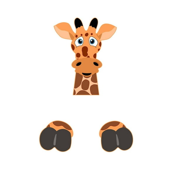 Fence at Yard Art Decoration Horse Garden Decorations Fence Decorations Outdoor Fence Peeping Peeking Garden Courtyard Art Decorations Yard (Color :giraffe