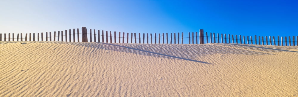 Fence along beach at Santa Rosa Island near Pensacola Florida Canvas Art - Panoramic Images (36 x 12)