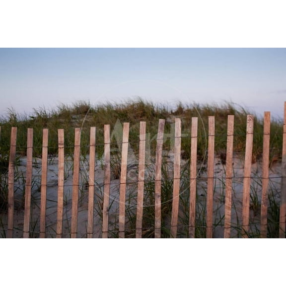 Fence in Sand Dunes, Cape Cod, Massachusetts, Figurative Scenic World Culture Unframed Photographic Print Wall Art by Paul Souders Sold by ArtCom