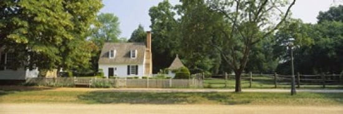 Fence in front of a house Colonial Williamsburg Williamsburg Virginia USA Canvas Art - Panoramic Images (18 x 6)
