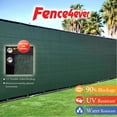 thumbnail image 1 of Fence4ever Dark Green 8'x25' Fence Privacy Screen Windscreen Shade Cover Mesh Fabric Tarp, 1 of 7