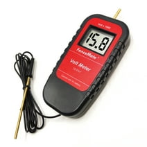 FenceMate Digital Fence Voltage Meter for Electric Fence, Range up to 19,900 V (19.9 kV), Electric Fence Tester with Large LCD Display, Automatic On/Off, Grounding & 9V Battery Included