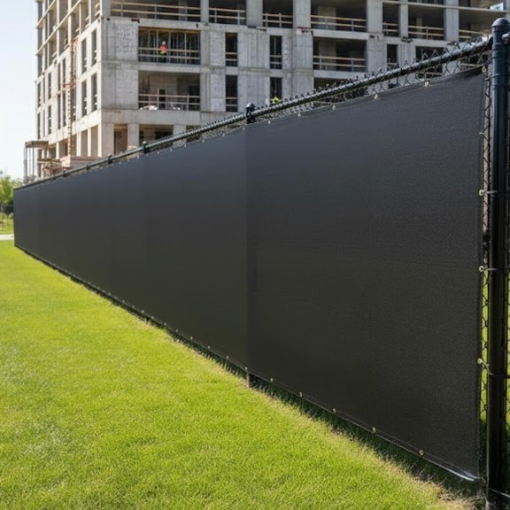 FenceScreen 100 Series - FenceBlock - Black - 4' Tall (3'-8") - 98% Blockage - Finished - 3'-8" x 50' Panel