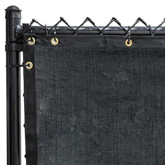 FenceScreen 100 Series - FenceBlock - Black - 8' Tall (7'-8") - 98% Blockage - Finished - 7'-8" x 50' Panel