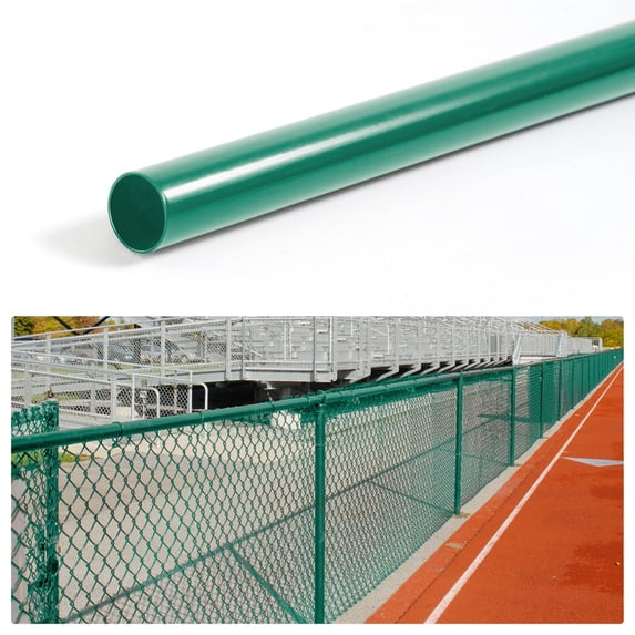 Fencer Wire 1-5/8" Fence Top Rail, 10 FT Green Powder Coated Galvanized Pipe for Chain Link Fence, Chain Link Parts, Hardware, Accessories, Single