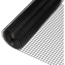 Fencer Wire 16 Gauge Black Vinyl Coated Welded Wire Mesh, 1” x 1” Mesh Size for Home and Garden Fence and Pet Enclosures Protect Chickens Rabbits and Farmed Animals