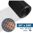 thumbnail image 1 of Fencer Wire 16 Gauge Black Vinyl Coated Welded Wire Mesh Size 0.5 inch by 1 inch (2 ft. x 100 ft.), 1 of 6