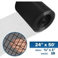 thumbnail image 1 of Fencer Wire 16 Gauge Black Vinyl Coated Welded Wire Mesh Size 0.5 inch by 1 inch (2 ft. x 50 ft.), 1 of 6