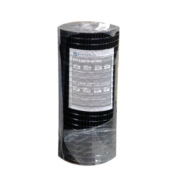 Fencer Wire 16 Gauge Black Vinyl Coated Welded Wire Mesh Size 0.5 inch by 1 inch (4 ft. x 50 ft.)